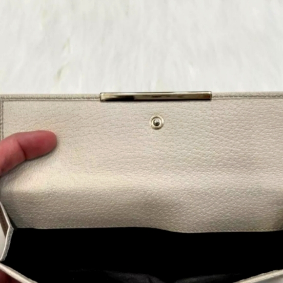 Gucci GG monogram canvas and white leather wallet Comes With Gold Wallet Chain - Picture 6 of 12